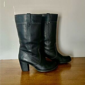 Timberland Black Heeled Boots for Women